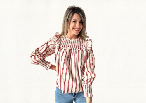 Camisa domino rosa